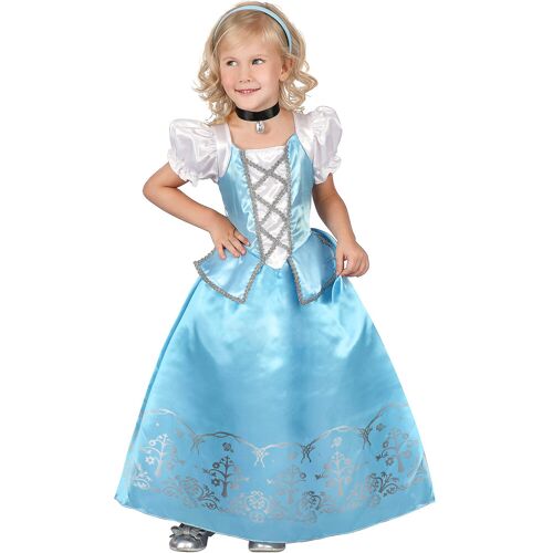 KARNEVAL-MEGASTORE Prinzessinnenkostüm für Mädchen blau-weiss-grau - female