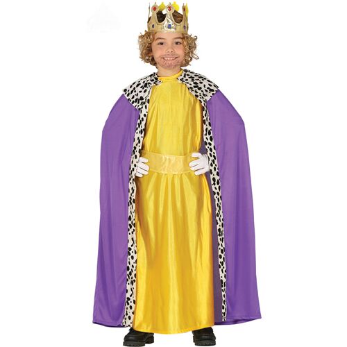 GUIRMA Balthasar-Kostüm für Kinder Sternsinger-Kostüm Heilige-drei-Könige-Kostüm gelb-lila