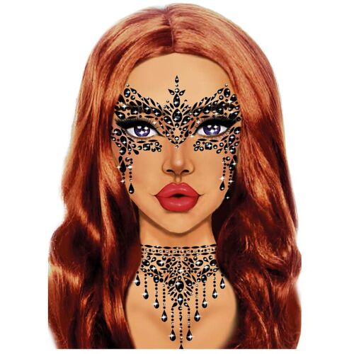 LEG-AVENUE Glitzersteine für das Gesicht Make-up Festival schwarz