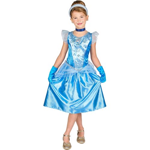 KARNEVAL-MEGASTORE Cinderella Kostüm für Mädchen Prinzessinnen-Kostüm blau - female