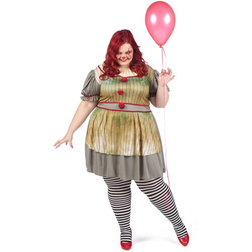 KARNEVAL-MEGASTORE Plus Size Horrorclown-Kostüm für Damen - female