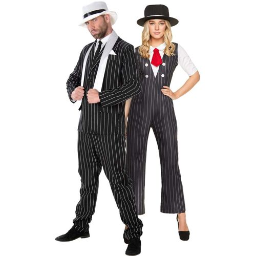 BCI Gangster Paarkostüm 20er Jahre schwarz weiß