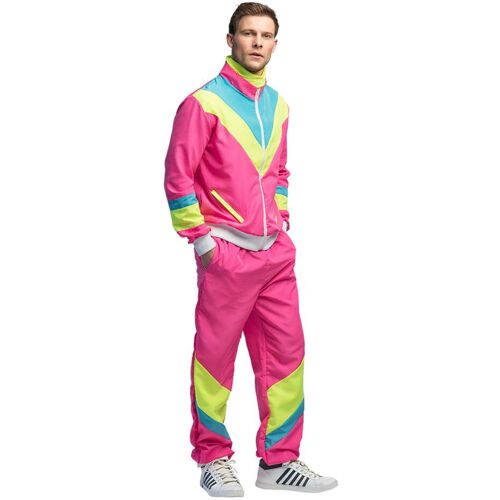 BOLAND BV Retro Jogginganzug Herren Neonrosa - male