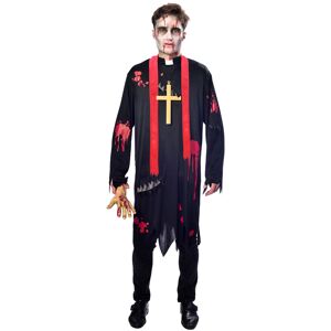AMSCAN Priester-Zombie Herrenkostüm Halloween schwarz-rot