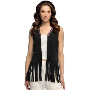 BOLAND BV Bohème Fransenweste Damen schwarz - female BOLAND BV Bohème Fransenweste Damen schwarz - female