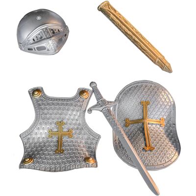 ESPA Ritterkostüm-Set für Kinder Ritterrüstung 4-teilig silber-gold ESPA Ritterkostüm-Set für Kinder Ritterrüstung 4-teilig silber-gold