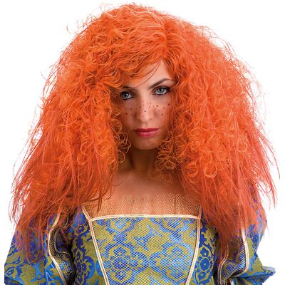 Jadeo Damenlockige Perücke Orange - Rebellische Prinzessinnen-Optik Jadeo Damenlockige Perücke Orange - Rebellische Prinzessinnen-Optik