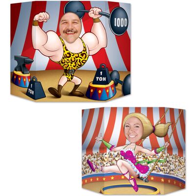 360 DEGREES Fotowand Zirkus Paar Passe Kopf Circus 360 DEGREES Fotowand Zirkus Paar Passe Kopf Circus