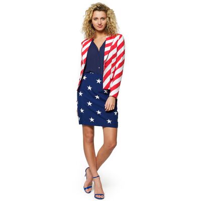 Opposuits Damenanzug USA blau-weiss-rot Opposuits Damenanzug USA blau-weiss-rot