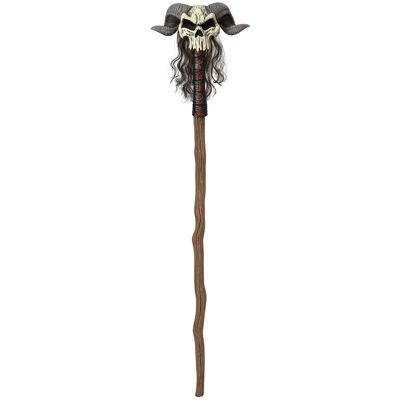 KARNEVAL-MEGASTORE Hexenmeister-Zepter Sensenmann braun-beige 147cm KARNEVAL-MEGASTORE Hexenmeister-Zepter Sensenmann braun-beige 147cm