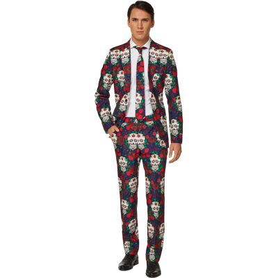Oppo Mr. Skull Day of the Dead Anzug von Suitmeister bunt Oppo Mr. Skull Day of the Dead Anzug von Suitmeister bunt