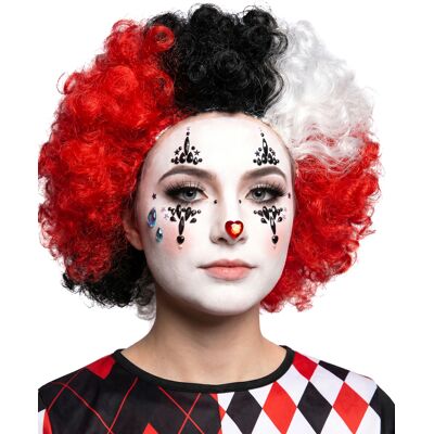 LEG-AVENUE Schmucksteine selbstklebend Harlekin Clown schwarz-blau-rot LEG-AVENUE Schmucksteine selbstklebend Harlekin Clown schwarz-blau-rot