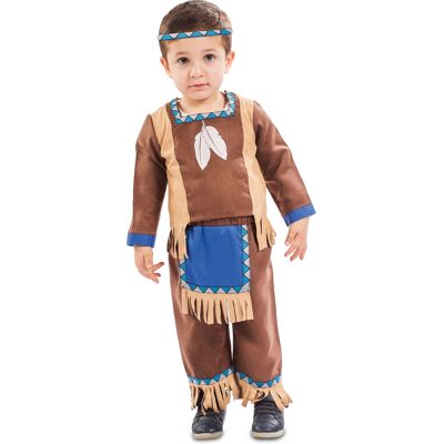 EUROCARNAVALES Kleinkinder-Indianer-Kostüm Karneval-Kostüm für Babys und Kleinkinder braun-blau EUROCARNAVALES Kleinkinder-Indianer-Kostüm Karneval-Kostüm für Babys und Kleinkinder braun-blau