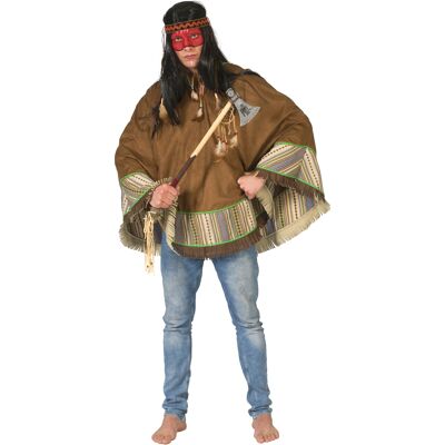 ESPA Indianer-Kostüm für Erwachsene Indianer-Poncho Deluxe braun ESPA Indianer-Kostüm für Erwachsene Indianer-Poncho Deluxe braun