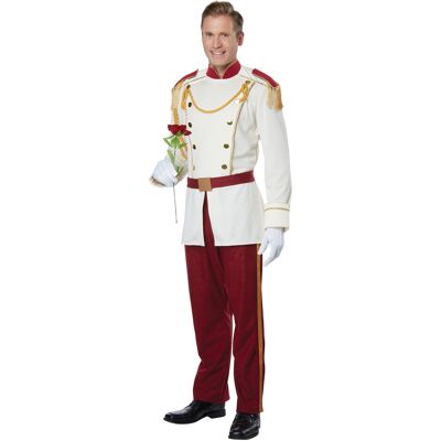 KARNEVAL-MEGASTORE Märchenhaftes Prinzenkostüm für Herren weiss-rot-gold - male KARNEVAL-MEGASTORE Märchenhaftes Prinzenkostüm für Herren weiss-rot-gold - male