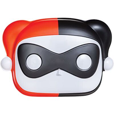 JAKKS PACIFIC Harley Quinn Funko Pop-Maske für Erwachsene schwarz-weiss-rot JAKKS PACIFIC Harley Quinn Funko Pop-Maske für Erwachsene schwarz-weiss-rot