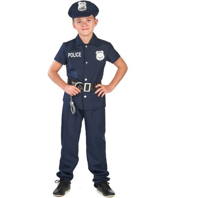 YIWU YUTING Polizei Kostüm für Kinder kurzärmelig dunkelblau YIWU YUTING Polizei Kostüm für Kinder kurzärmelig dunkelblau