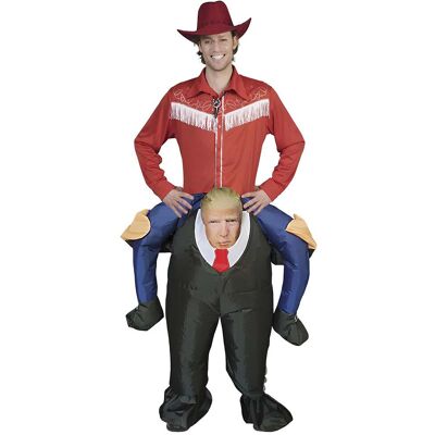 ESPA Amerikanischer Präsident Kostüm aufblasbar schwarz-rot ESPA Amerikanischer Präsident Kostüm aufblasbar schwarz-rot
