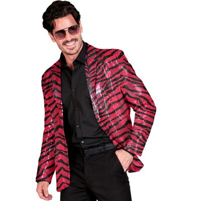 Festaanzug oder fuchsia Jacke mit Tiermuster Festaanzug oder fuchsia Jacke mit Tiermuster