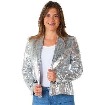 Oppo Silberne Pailletten Blazerjacke Suitmeister Oppo Silberne Pailletten Blazerjacke Suitmeister