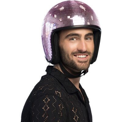 BOLAND BV Helm Diskokugel Pink für Erwachsene BOLAND BV Helm Diskokugel Pink für Erwachsene
