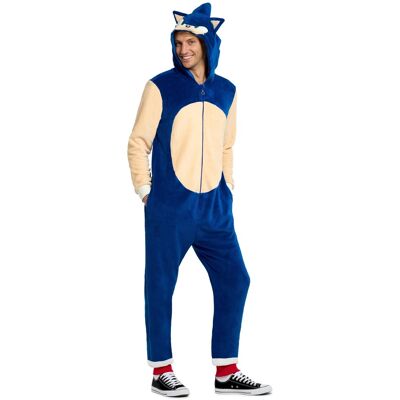 Oppo Sonic Overall Kostüm für Erwachsene blau Oppo Sonic Overall Kostüm für Erwachsene blau