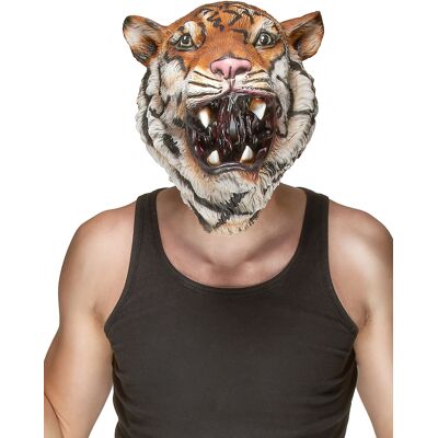 KARNEVAL-MEGASTORE Tiger Latex-Maske braun-weiss-schwarz KARNEVAL-MEGASTORE Tiger Latex-Maske braun-weiss-schwarz