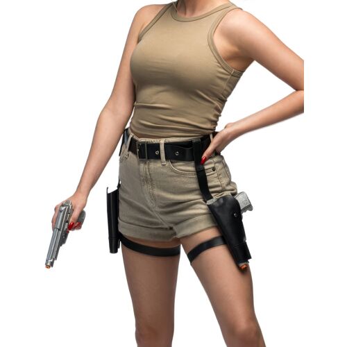 BOLAND BV Gürtel mit Pistolenholster und zwei Pistolen