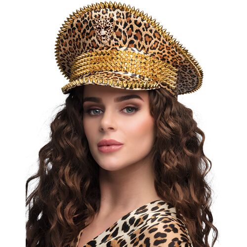 BOLAND BV Cap Leo-Print Leoparden-Casquette für Erwachsene braun