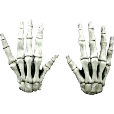 KARNEVAL-MEGASTORE Kurze Latex-Handschuhe SkelettKostümaccesssoire weiss KARNEVAL-MEGASTORE Kurze Latex-Handschuhe SkelettKostümaccesssoire weiss