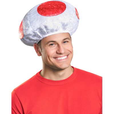 KARNEVAL-MEGASTORE Toad Pilz-Mütze Nintendo Lizenzartikel weiss-rot KARNEVAL-MEGASTORE Toad Pilz-Mütze Nintendo Lizenzartikel weiss-rot