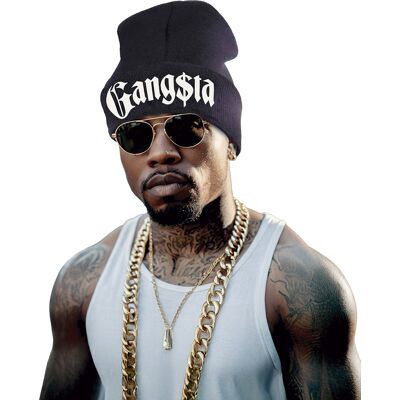 FIESTAS GUIRCA, S.L. Schwarze Gangsta-Mütze für Erwachsene FIESTAS GUIRCA, S.L. Schwarze Gangsta-Mütze für Erwachsene