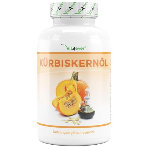 Kürbiskernöl Kapseln - 420 Kapseln - 3000 mg Kürbiskern Öl pro Tagesportion