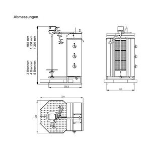 GMG Gastro Dönergrill / Gyrosgrill ECO 4 Brenner, Erdgas