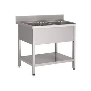 GastroHero Spültisch Basic 12x6 mit 2 Becken