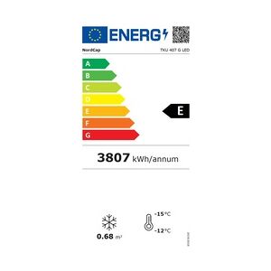 NordCap Gewerbetiefkühlschrank TKU 407 G LED mit Glastür und LED-Beleuchtung