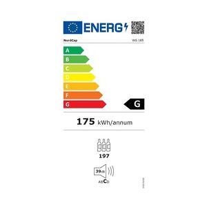 Gastro NordCap Weintemperierschrank WG 185 mit Glastür