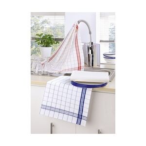 Linco Textilvertrieb GastroHero Gläsertuch, 100% Leinen, 65 x 65 cm, blau-weiß kariert   Mindestbestellmenge 3 Stück