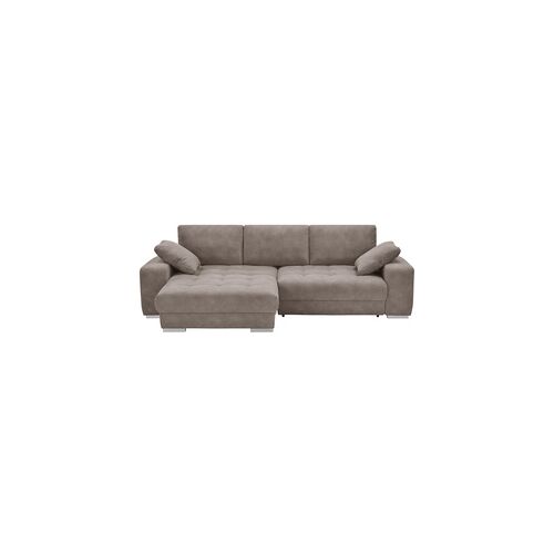 bobb Ecksofa  mit pflegeleichtem Bezugsstoff  Caro II ¦ braun ¦ Maße (cm): B: 305 H: 87 T: 202