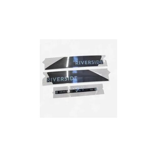 Sticker Aufkleber Akku Riverside 100E blau Einheitsfarbe No Size