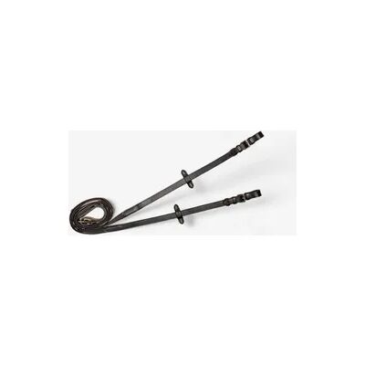 FOUGANZA Zügel Silikon-Grip Leder Pferd/Pony - schwarz FOUGANZA Zügel Silikon-Grip Leder Pferd/Pony - schwarz