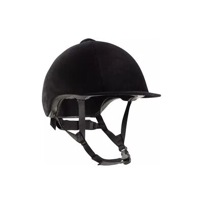 Fouganza Reithelm - 140 - Unisex Schwarz Samt Fouganza Reithelm - 140 - Unisex Schwarz Samt
