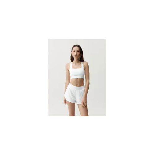 BORN LIVING YOGA Damen-Sporttop Padma 2.0 Hohe Stützkraft Performance weiß M