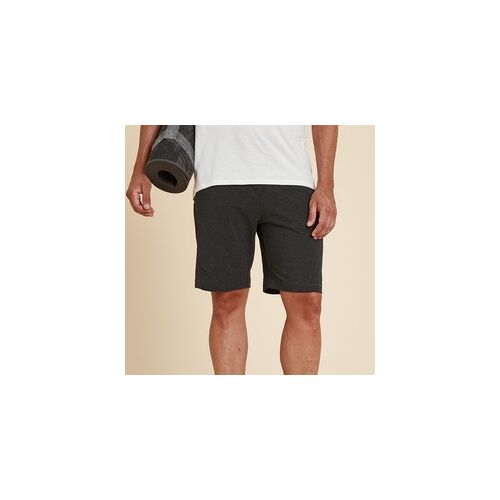 KIMJALY Shorts Yoga Baumwolle Herren – grau, grau schwarz, M