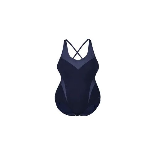 Badeanzug, Damen Arena Isabel Light Cross Back Plus blau 3x