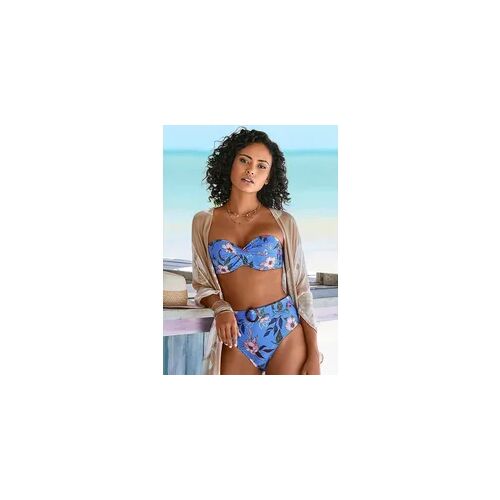 S. Oliver Damen s.Oliver Beachwear Bügel-Bandeau-Bikini-Top »Maya« blau 44 E