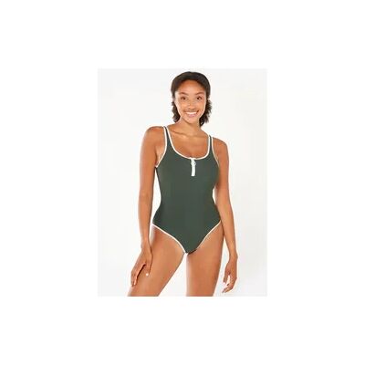 Decathlon Badeanzug Damen - Heva Joy Zip khaki Decathlon Badeanzug Damen - Heva Joy Zip khaki
