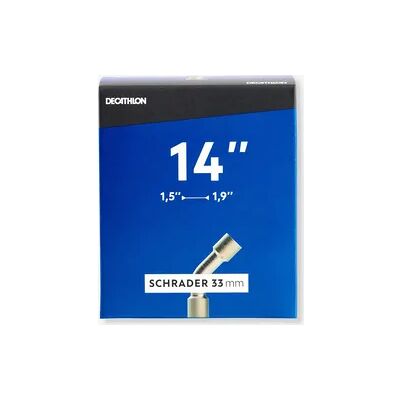 Decathlon Fahrradschlauch 14 × 1,5/1,9 mit gekrümmtem Autoventil (Schrader) Decathlon Fahrradschlauch 14 × 1,5/1,9 mit gekrümmtem Autoventil (Schrader)