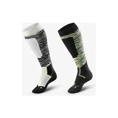 QUECHUA Skisocken Erwachsene Merinowolle 2 Paar - 500 Control schwarz/gelb QUECHUA Skisocken Erwachsene Merinowolle 2 Paar - 500 Control schwarz/gelb