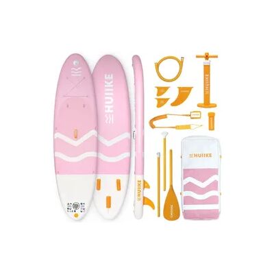 HUIIKE Stand Up Paddling Board Aufblasbar 10’ Inklusive Zubehör, bis 130 kg, Rosa HUIIKE Stand Up Paddling Board Aufblasbar 10’ Inklusive Zubehör, bis 130 kg, Rosa